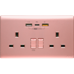 M2K PD202AP5-CP 5.7A 雙位 PD/QC USB 電掣插座 (粉色)